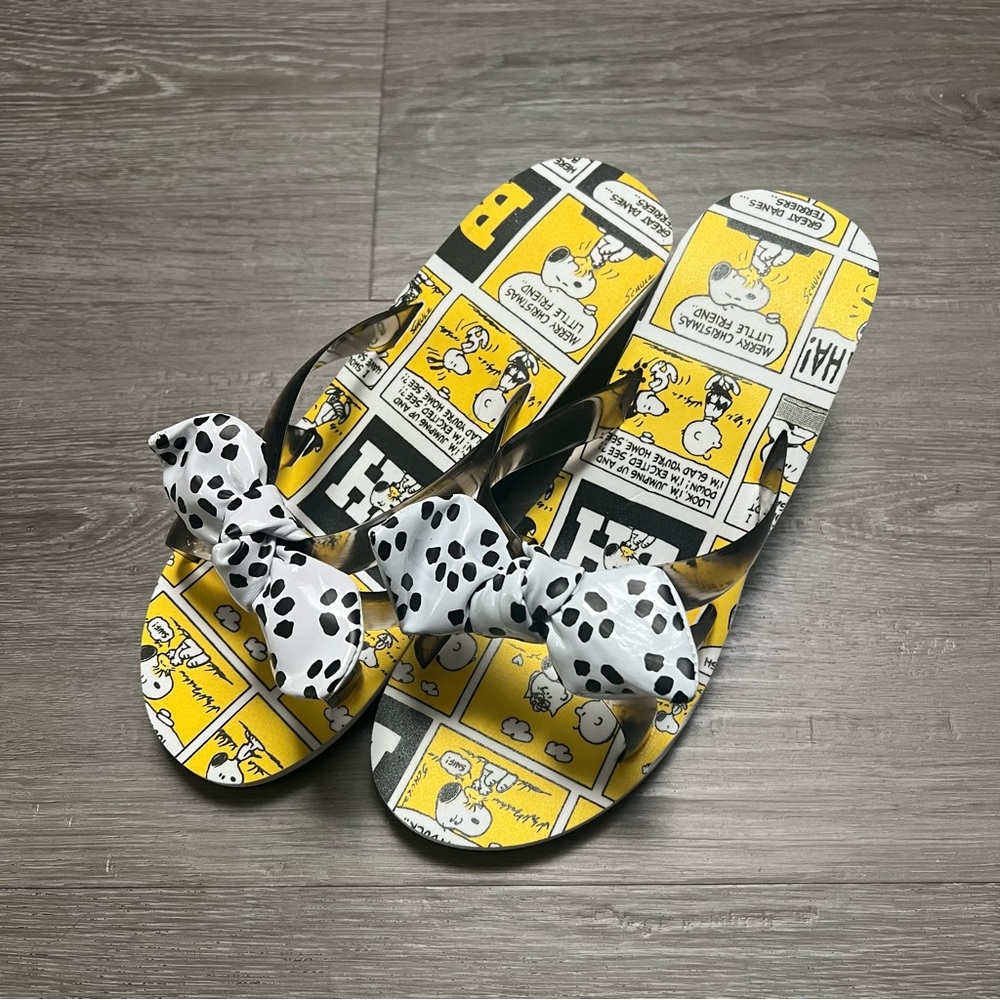 snoopy woodstock platform flip flop wedges